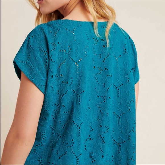 🌿Anthropologie Maeve Karine Beaded Lace Top 🌿 0022 - Picture 6 of 8